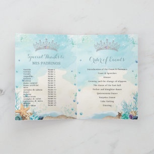 Programme Sous la mer Plage Quinceañera XV Ordre des événeme