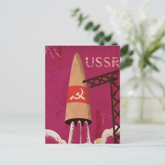 Programme spatial soviétique URSS Affiche Vintage (Debout devant)