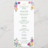 Programme Spring Floral wildflower wedding program (Dos)