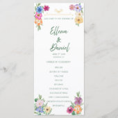 Programme Spring Floral wildflower wedding program (Devant)