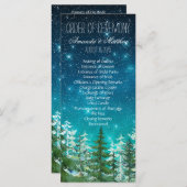 Programme Star Light Forêt Mariage Ordre de cérémonie (Devant / Derrière)