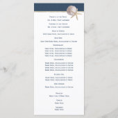 Programme Starfish et Burlap Blue Beach Wedding Program (Dos)