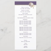 Programme Starfish et Burlap Purple Beach Wedding Program (Dos)