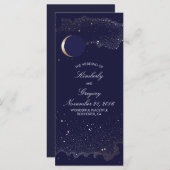Programme Starry Night and Gold Moon Marine Wedding Programm (Devant / Derrière)
