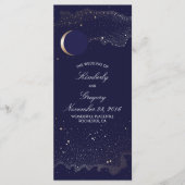 Programme Starry Night and Gold Moon Marine Wedding Programm (Devant)
