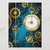 Programme Steampunk Arrière - plan turquoise avec Gears (Devant)