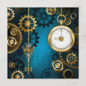 Programme Steampunk Arrière - plan turquoise avec Gears (Devant)