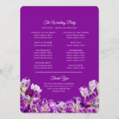 Programme Stock fleurs violet aquarelle art mariage (Dos)