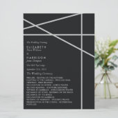 Programme Style Géométrique Simple de Mariage (Debout devant)