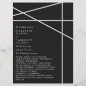 Programme Style Géométrique Simple de Mariage (Devant)