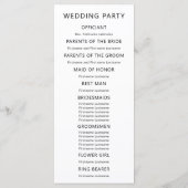 Programme Stylisé Peacock Feather Mariage moderne (Dos)