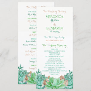 Programme Succulent Bouquet Mariage botanique