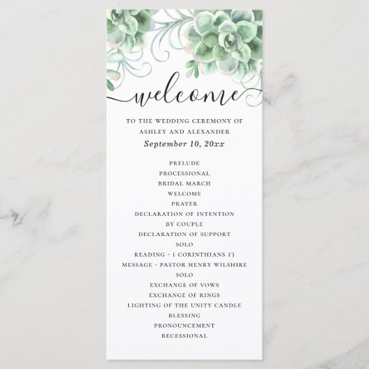 Programme Succulentes aquarelles. Mariage de cactus floraux (Devant)
