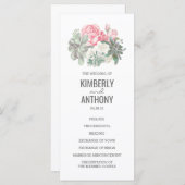 Programme Succulents et roses roses roses Élégantes programm (Devant / Derrière)