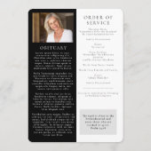 Programme Succulents Floral Photo Memorial Service (Dos)