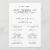 Programme Summer Wildflower Field Wedding (Dos)