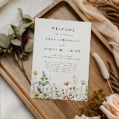 Programme Summer Wildflower Field Wedding