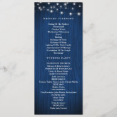 Programme Sunflower Navy Blue Mason Jar Floral Mariage (Dos)