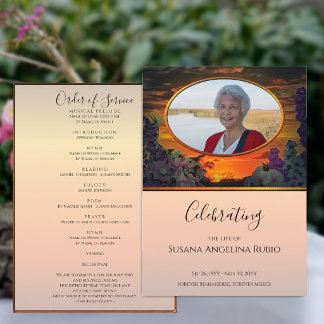 Programme Sunset Celebration of Life Order of Service 2584