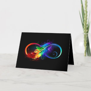 Programme Symbole d'infini avec plume arc-en-ciel