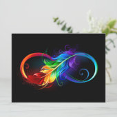 Programme Symbole d'infini avec plume arc-en-ciel (Debout devant)