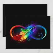 Programme Symbole d'infini avec plume arc-en-ciel (Devant / Derrière)