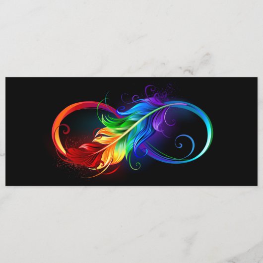 Programme Symbole d'infini avec plume arc-en-ciel (Devant)