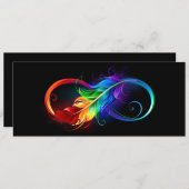 Programme Symbole d'infini avec plume arc-en-ciel (Devant / Derrière)