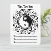 Programme Symbole Yin & Yang noir et blanc de style tatouage (Debout devant)