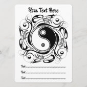 Programme Symbole Yin & Yang noir et blanc de style tatouage (Dos)