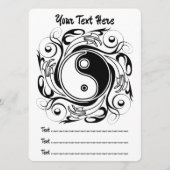 Programme Symbole Yin & Yang noir et blanc de style tatouage (Devant)