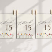 Programme Table de Mariage de Fleur sauvage coloré vive