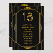 Programme Tableau Art Déco Gatsby Moderne Mariage (Devant / Derrière)