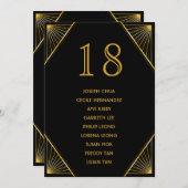 Programme Tableau de sièges Mariage Art Déco Gatsby (Devant / Derrière)
