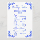 Programme Tableau Itinéraire Mariage Quirky Dessiné À La Mai (Devant)