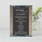 Programme Tableau noir sur bois - Mariage bleu (Debout devant)