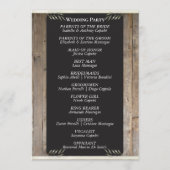 Programme Tableau noir sur bois - Mariage crème (Dos)