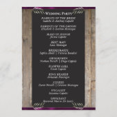 Programme Tableau noir sur bois - Mariage prune (Dos)