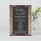 Programme Tableau noir sur bois - Mariage prune (Debout devant)