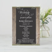 Programme Tableau noir sur bois - Mariage sauge (Debout devant)