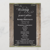 Programme Tableau noir sur bois - Mariage sauge (Devant)