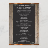 Programme Tableau noir sur bois - Noces cuivrées (Dos)