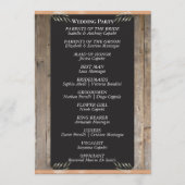Programme Tableau sur Bois - Mariage Abricot (Dos)