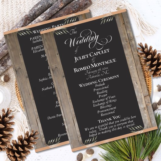 Programme Tableau sur Bois - Mariage Abricot