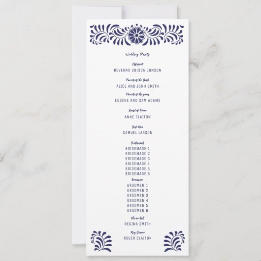 PROGRAMME TALAVERA MEXICAIN BLEU (Dos)