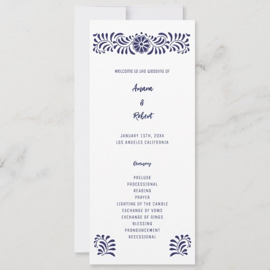 PROGRAMME TALAVERA MEXICAIN BLEU (Devant)