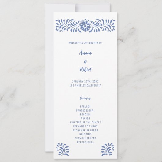 PROGRAMME TALAVERA MEXICAIN BLEU (Devant)