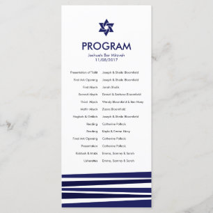 Programme Tallit Bar Mitzvah