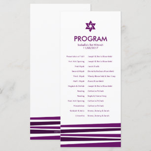 Programme Tallit Bar Mitzvah