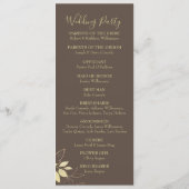 Programme Taupe Greige & Or Foliage Mariage botanique (Dos)